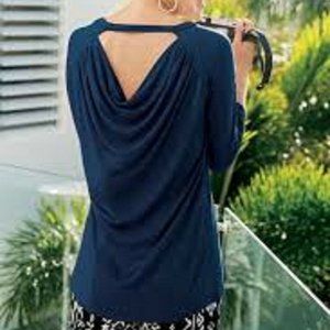 NEW SOFT SURROUNDINGS Britannia Top Draped Back 2X